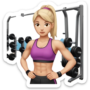 Academia treino  mulher  sticker