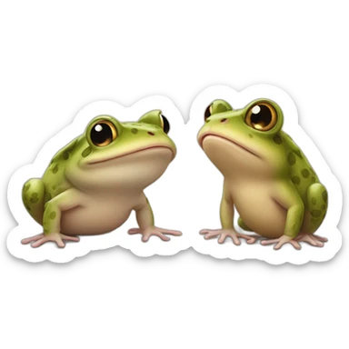 Toad and mouse are two friends sticker