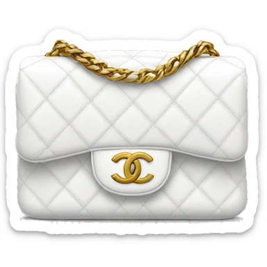 White Chanel purse sticker