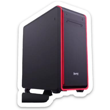 high-end desktop PC with dramatic light beams and glow sticker