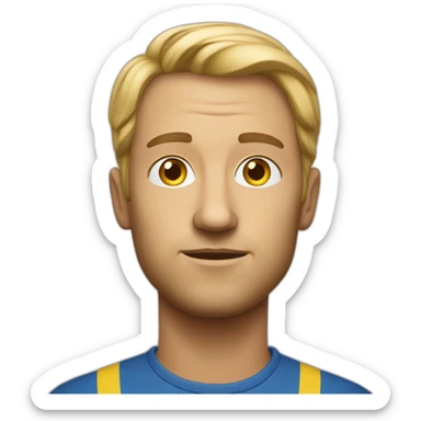 a swedish man looking to the side sticker