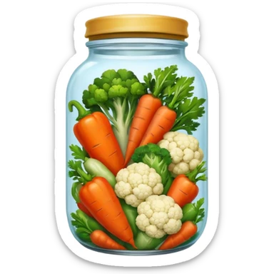 a mix jar of carrót, peppers and cauliflower






 sticker