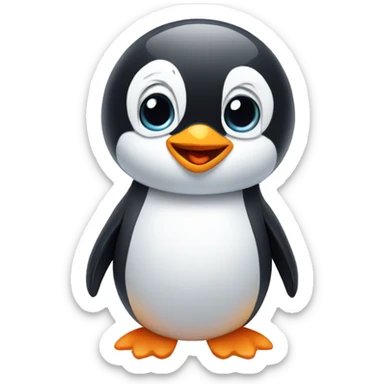 cute baby penguin as a chatbot sticker