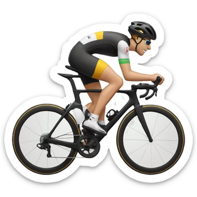 Cycliste qui tombe sticker