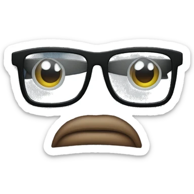 jeans with glasses and eyes sticker