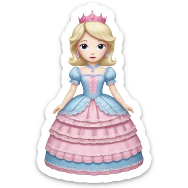 pink cakechina princess sticker