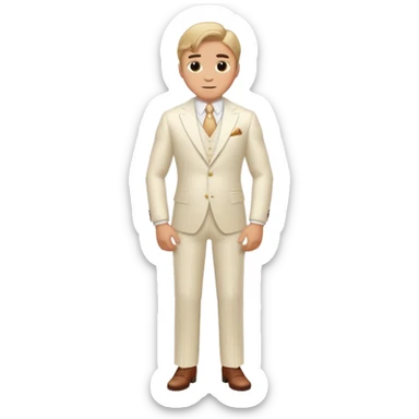 full body Tom Buchanan from The Great Gatsby, emoji style sticker