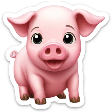 a pig have baby pig sticker