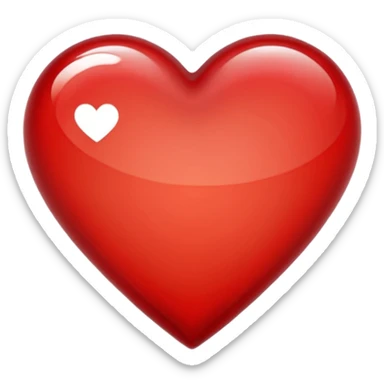 heart with a glassy effect sticker