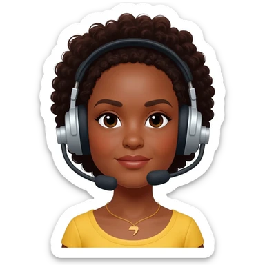 Gonemili Grace porte un  écouteur casque sur la tête sticker