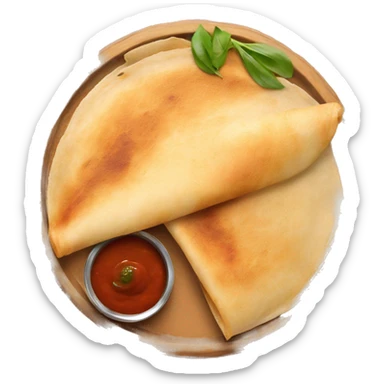 Dosa with chutney sticker
