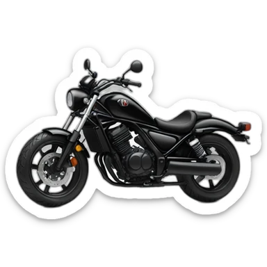 Biker with a black helmet on a Honda Rebel 1100 sticker