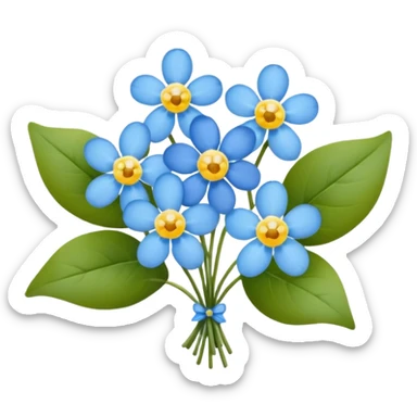 Forget me nots sticker