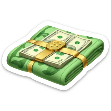 The blanket was spread wide open, and money lay beneath it. sticker