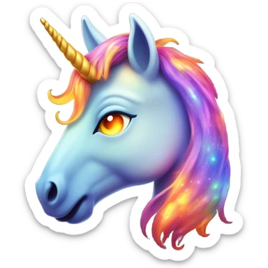 Poo fire eyes unicorn sticker