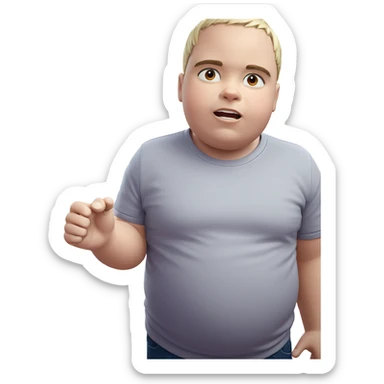 casual portrait of a boy sticker