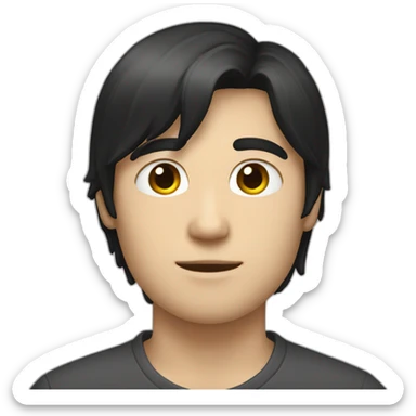 faceless 25yo white male with black hair sticker