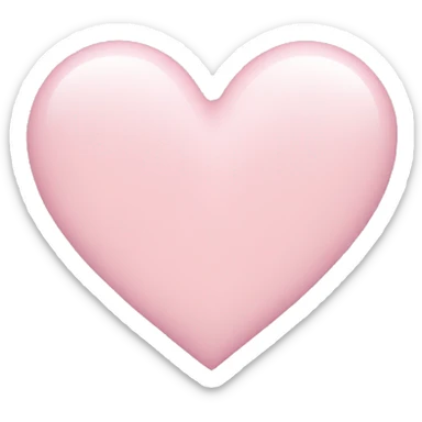 light pink heart  sticker