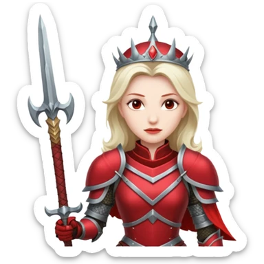 War Queen + crimson armor + halberd sticker