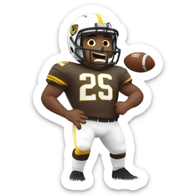 KC chief’s throwing football  sticker