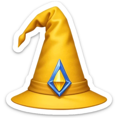 yellow wizard hat perspective sticker