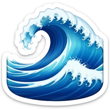 Ocean wave sticker