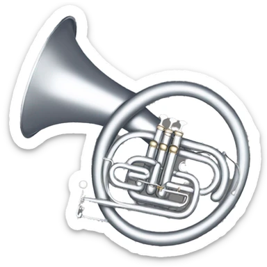 silver marching tuba sticker
