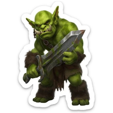a Troll with a sword sticker