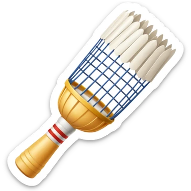 badminton shuttlecock clean white sticker