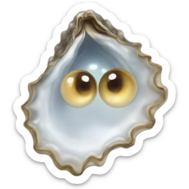 oyster with eye as pearl sticker