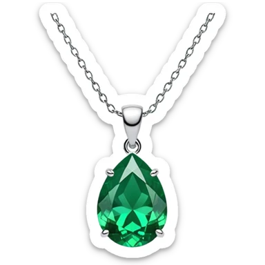 emerald necklace sticker