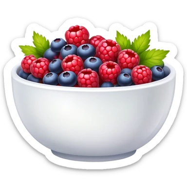 Bowl with berries aesthetic  sticker