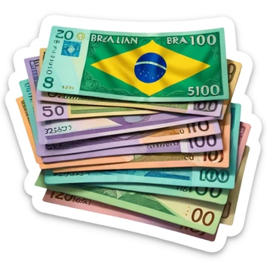 real brazilian money sticker