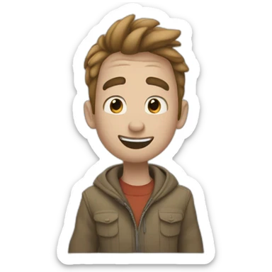 Un mono abrazando a otro mono estilo Disney  sticker