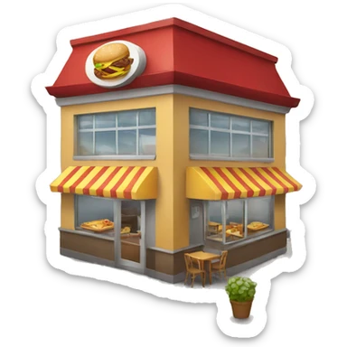 fastfood restaurant sticker
