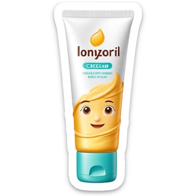 empty, crumpled, very wrinkled hand cream tube with cap on, colorful and vibrant design, looks like a beauty product sticker