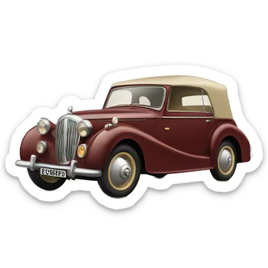 vintage car uk sticker