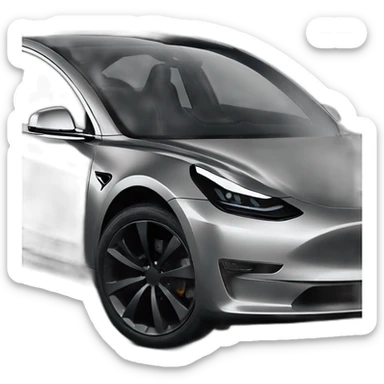 special all black with metal-gray rims Tesla Model 3 sticker