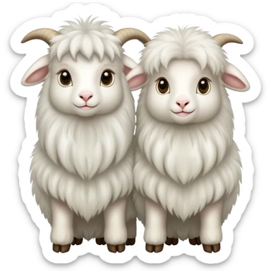 Two angora goats  sticker