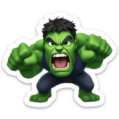 meow meow hulk smashing someone sticker