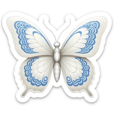 White butterfly sticker