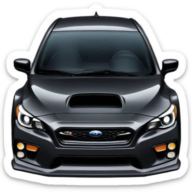 Black subaru wrx sti sticker