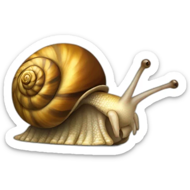 Un escargot qui marche dans la rue sticker