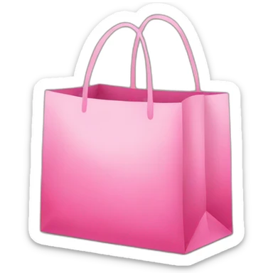 pink shopping bag sticker
