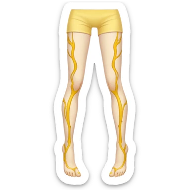 legs with yellow veins sticker