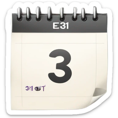 31st February on a calendar  sticker