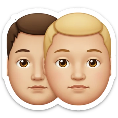 Fat and thin sticker