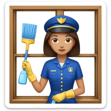 Window Cleaner woman  sticker