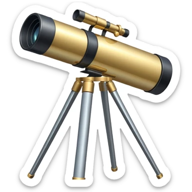 A telescope aimed 90 degrees sticker