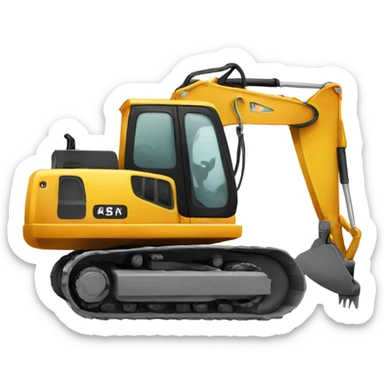 Excavator guy sticker